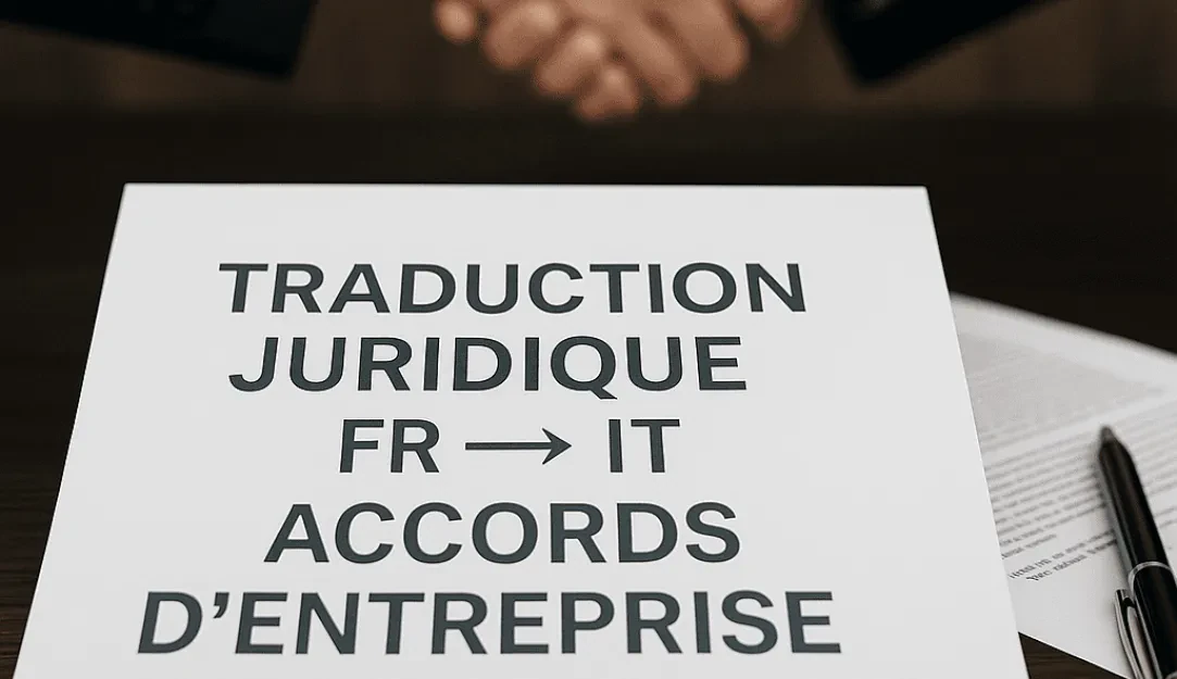 Traduction juridique FR → IT – Accords d’entreprise et partenariats