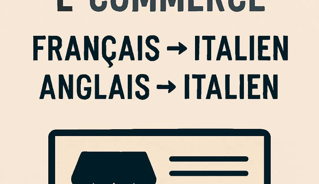 Traduction de fiches produit e-commerce Français ⟶ Italien et Anglais ⟶ Italien