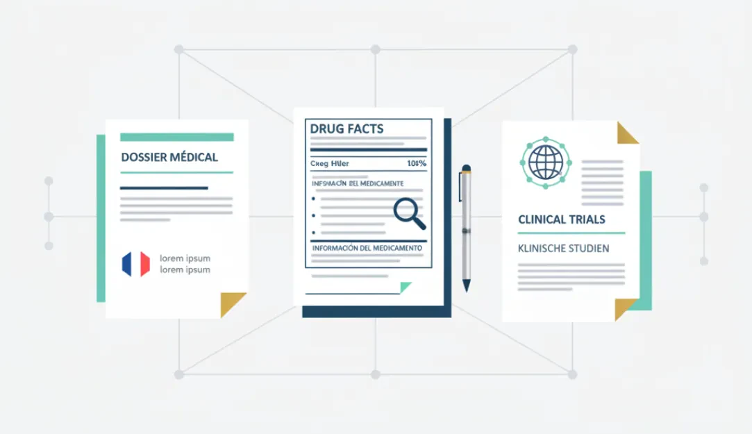 Traduction médicale et pharmaceutique EN > FR, IT >< FR, ES > FR