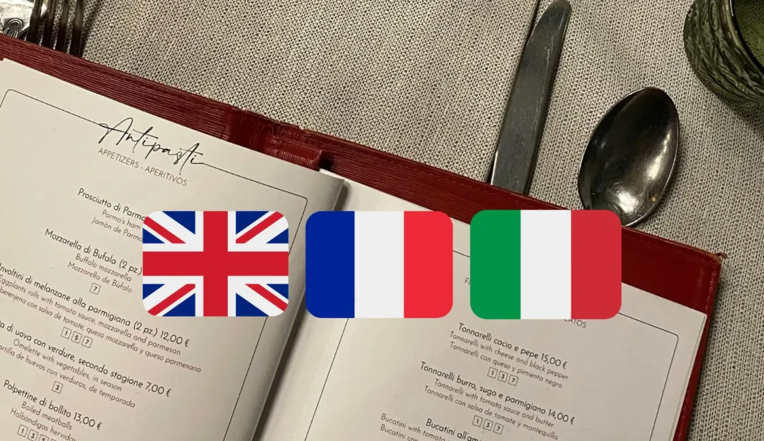 Traduction de menus de restaurant