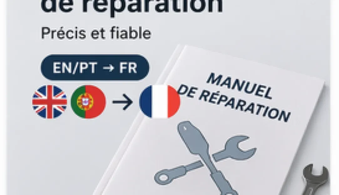 Traduction manuel de réparation EN/PT -> FR